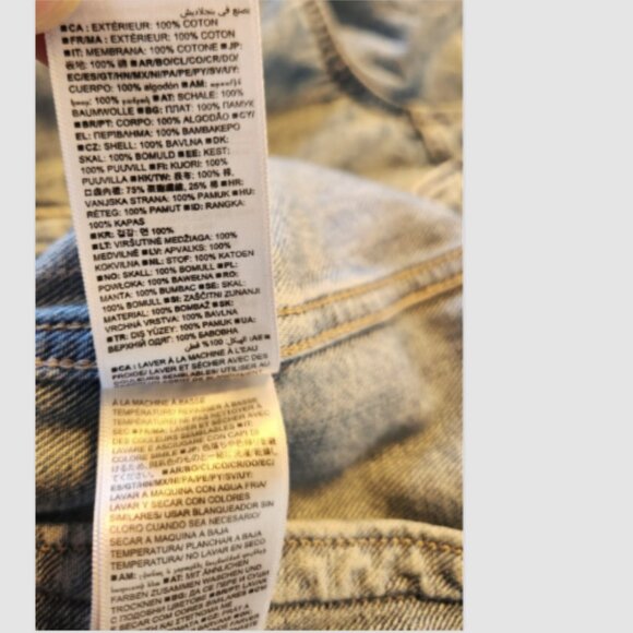 Gap Denim Puff Sleeve Icon Button Jean JACKET Medium Blue Wash - Picture 9 of 10